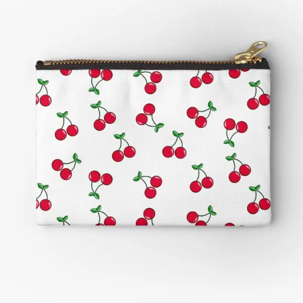 

Cherries Zipper Pouches Packaging Coin Cosmetic Small Storage Bag Pocket Wallet Pure Men Panties Women Underwear Socks Key
