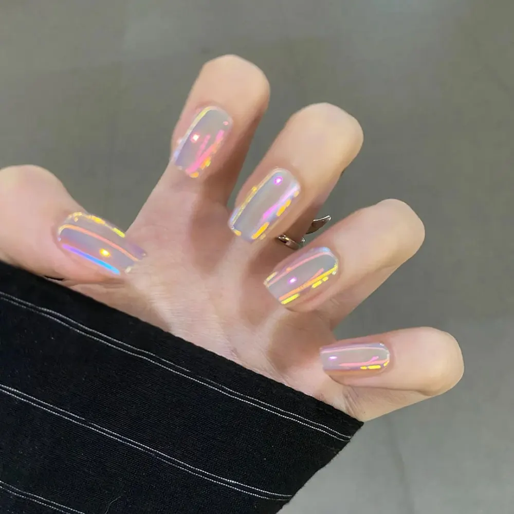 12 farben t Schillernde Aurora Perle Chrom Nagel Pulver Metallic Spiegel Glitter Wirkung Nagel Pigment Gel Polnisch Nail art Dekoration – Detail 1