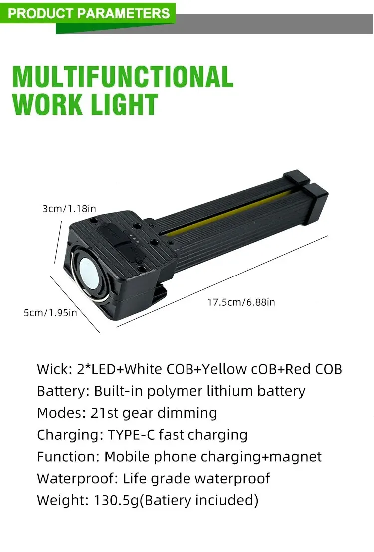 Ficklampa som lyser med stark stråle på en stig