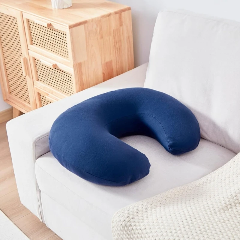 Head Support Cushion Nursing Pillow with Detachable Pillowcase Soft Pillow for Breastfeeding Newborns