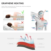 Smart Memory Foam Bed Pillow Carbon Fibre heating Far Infrared Therapy Built-in Bluetooth Speaker Play Music Sleep Monitoring 2