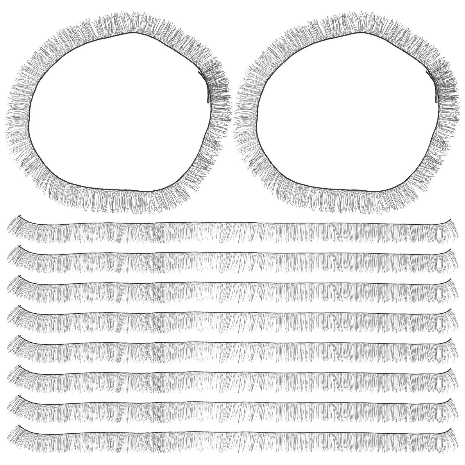

30 Pcs Eyelash Strip Eyelashes for Dolls Professional Hair Kit Fluffy Multicolor