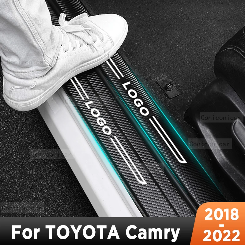 For TOYOTA Camry 2018 2022 Car Door Sills Scuff Plate Threshold