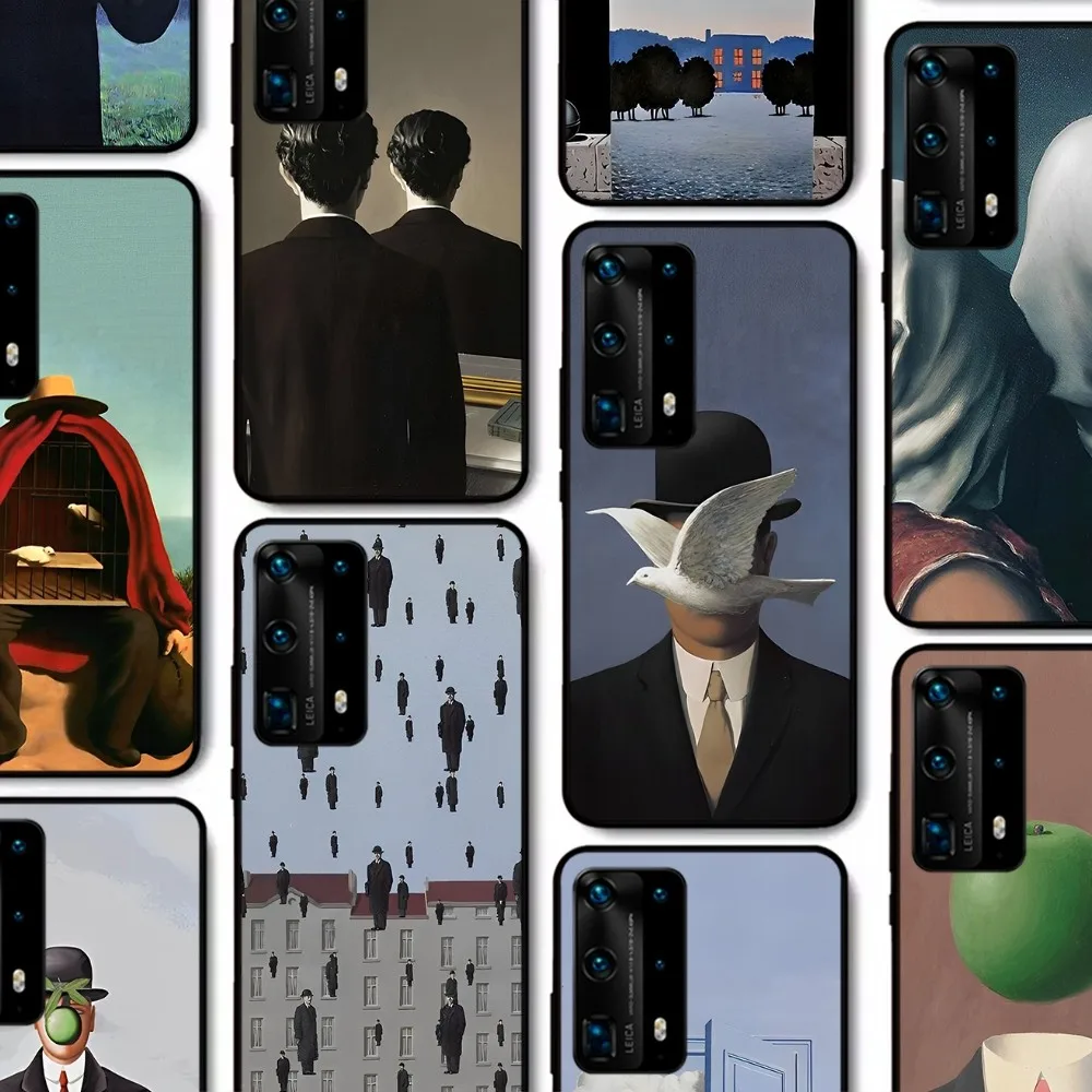 

art painting Ren Magrittes Phone Case For Huawei P 8 9 10 20 30 40 50 Pro Lite Psmart Honor 10 lite 70 Mate 20lite
