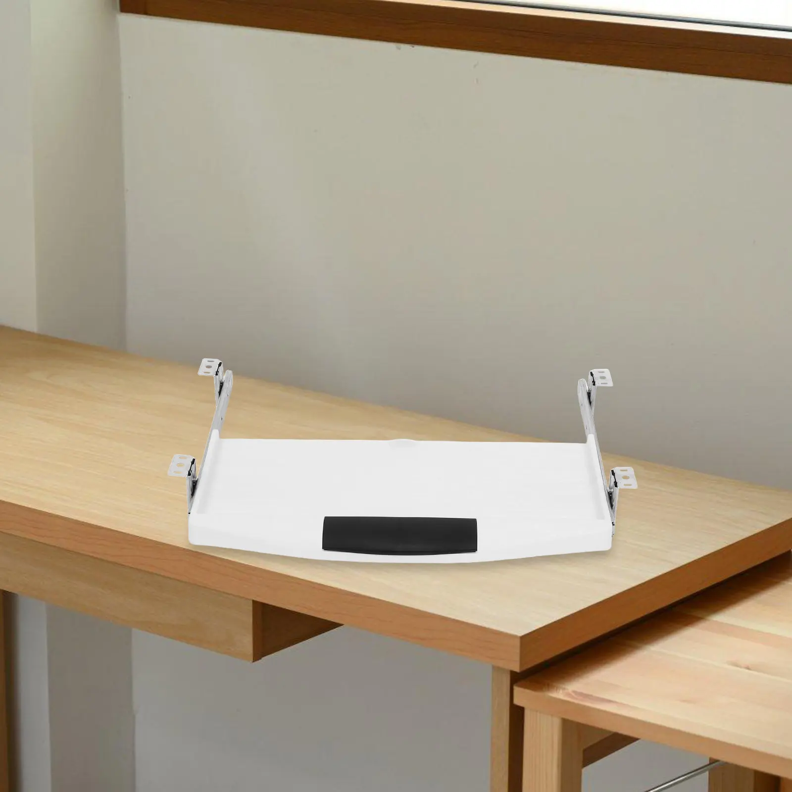 책상 아래 슬라이드 아웃 키보드 트레이, 인체공학적 ABS 데스크탑 정리함, 공간 절약형 풀아웃 키보드 홀더 (가정 및 사무실용)