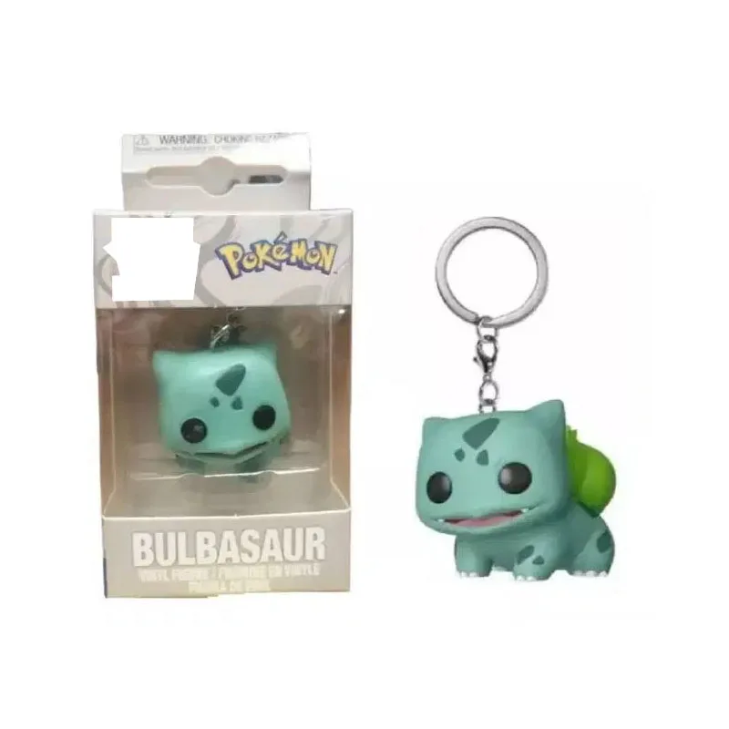 New Pokemon Pikachu Keychains Anime Charmander Squirtle Mewtwo Action Figure Toy Keyring Car Backpack Pendant Kids Birthday Gift