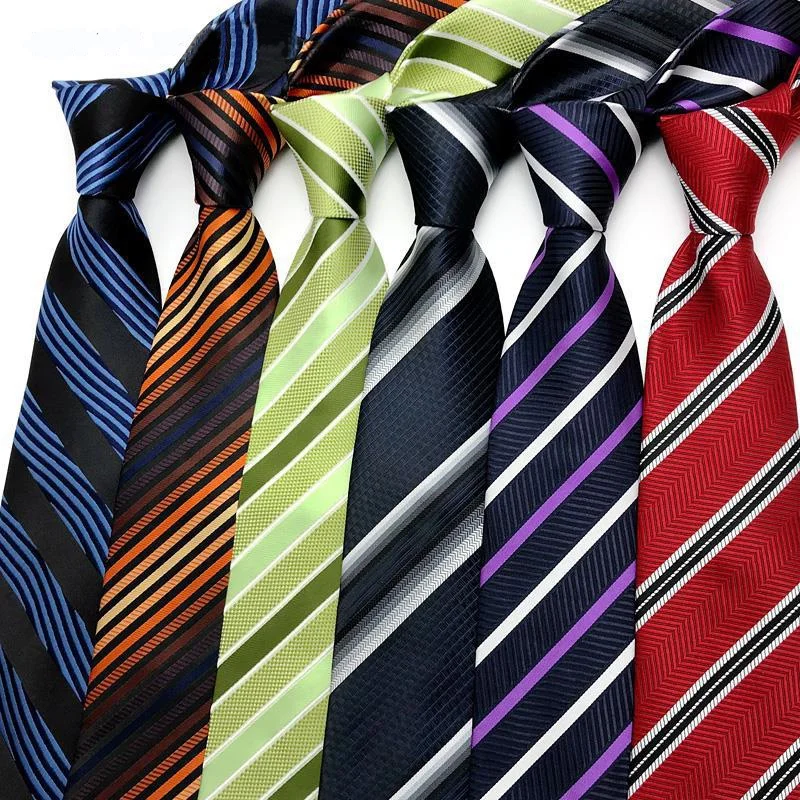 

8CM Mens Ties Striped Plaid Classic Dress Gravata Corbatas Business Necktie Jacquard Woven Neck ties For Groom Wedding Party
