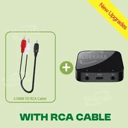 Wireless Bluetooth 5.4 Audio Receiver & Transmitter Adapter with 3.5mm AUX Connection (With RCA Cable)