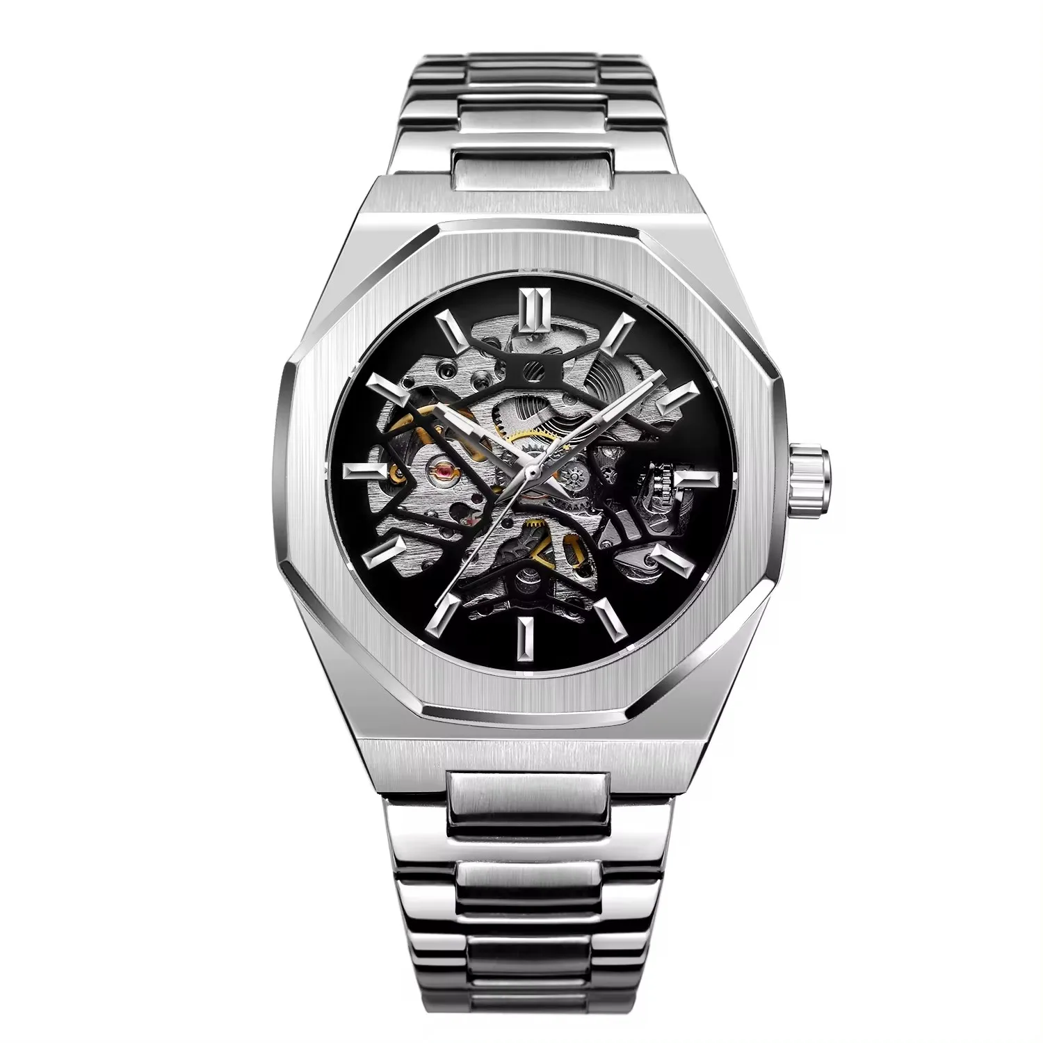 FORSINING 344D Top Brand Mechanical Sport Design Bezel Fashion Watches Luxury Montre Homme Clock Men Automatic Skeleton Watch
