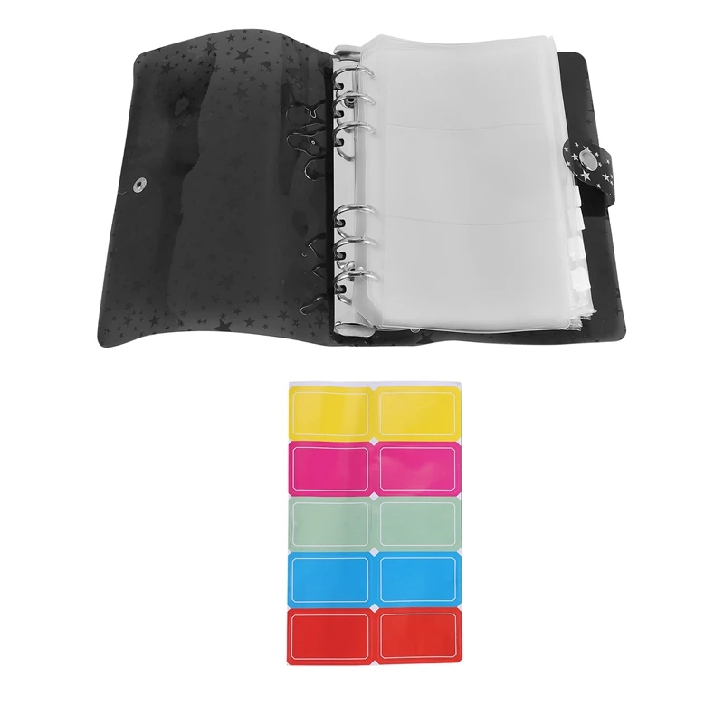 11Pcs A6 Budget Binder PVC 6 Ring Refillable Binder Cover With 9 Binder  Pockets/1 Binder Card / 1 Label - AliExpress