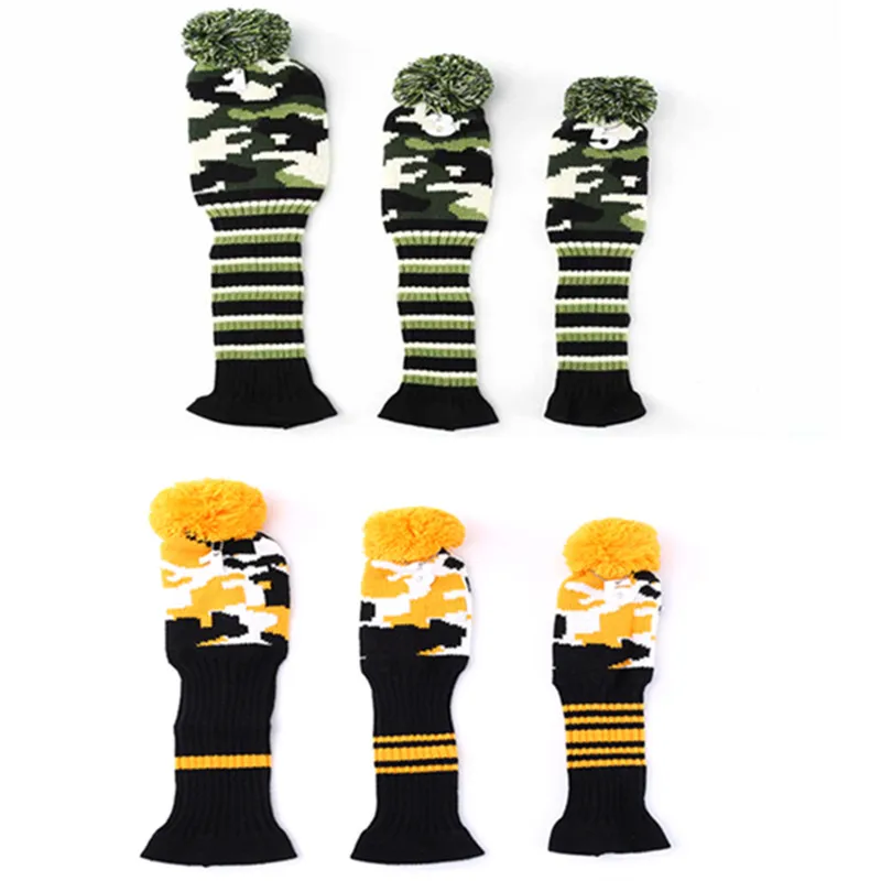 

Golf club cover Ball head protection cover No. 1.3.5 Fairway wooden cover Camouflage knitted sleeve