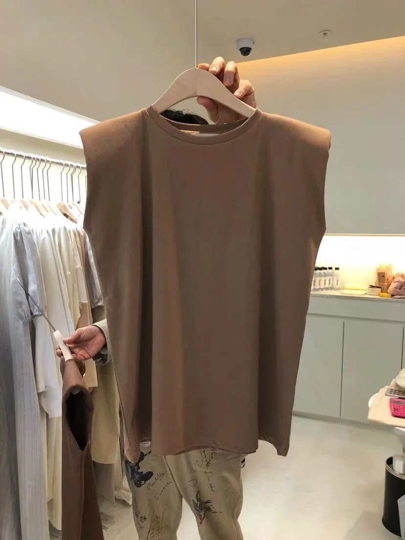 تي شيرت صيفي فضفاض برقبة دائرية وأكمام واسعة تي شي...