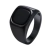 91205-ef1b1a.jpg Bague élégante en pierre naturelle carrée pour homme, bague signet en acier inoxydable étanche, cadeau d'anniversaire pour lui, papa