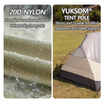 Naturehike Mongar 2 UL/PRO/Base Tent Camping 1-3 Person Tent Outdoor Travel 15D Waterproof Ultralight Backpacking Shelter Tent 5