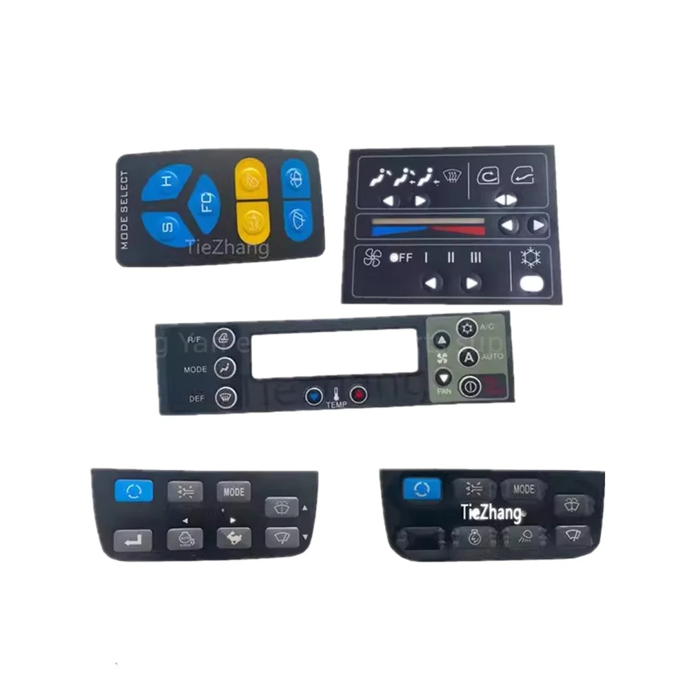 

For Kobelco SK120 200 210 220 230 250-6E 350-3-5 Air Conditioning Control Panel Key Adhesive Instrument Display LCD Key Sticker
