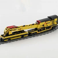 City Railway Trains Rail Crane Technical Engineering Vehicle MOC Building Blocks Assembly Model Kid's Bricks Toys Xmas Gifts 3