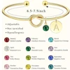 96713-655549.jpg Bracelets plaqués or 14 carats avec pierre de naissance initiale pour femmes, cadeau de proposition de demoiselle d'honneur, manchette avec nœud d'amour, cadeaux d'anniversaire
