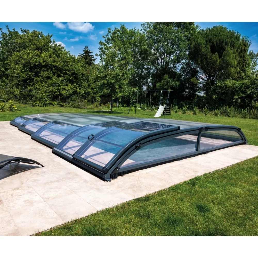 Couverture de piscine rétractable automatique 2