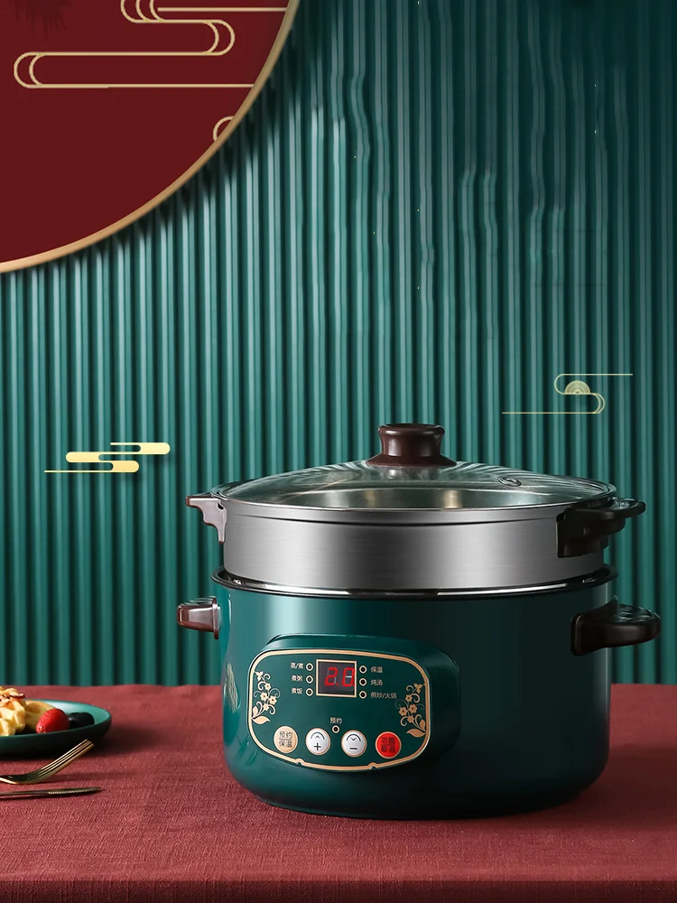 220V Electric Rice Cooker Non-stick Inner 1.5L Multi Cooker Mini Household  Automatic Food Cooking Pot 3 Color Available