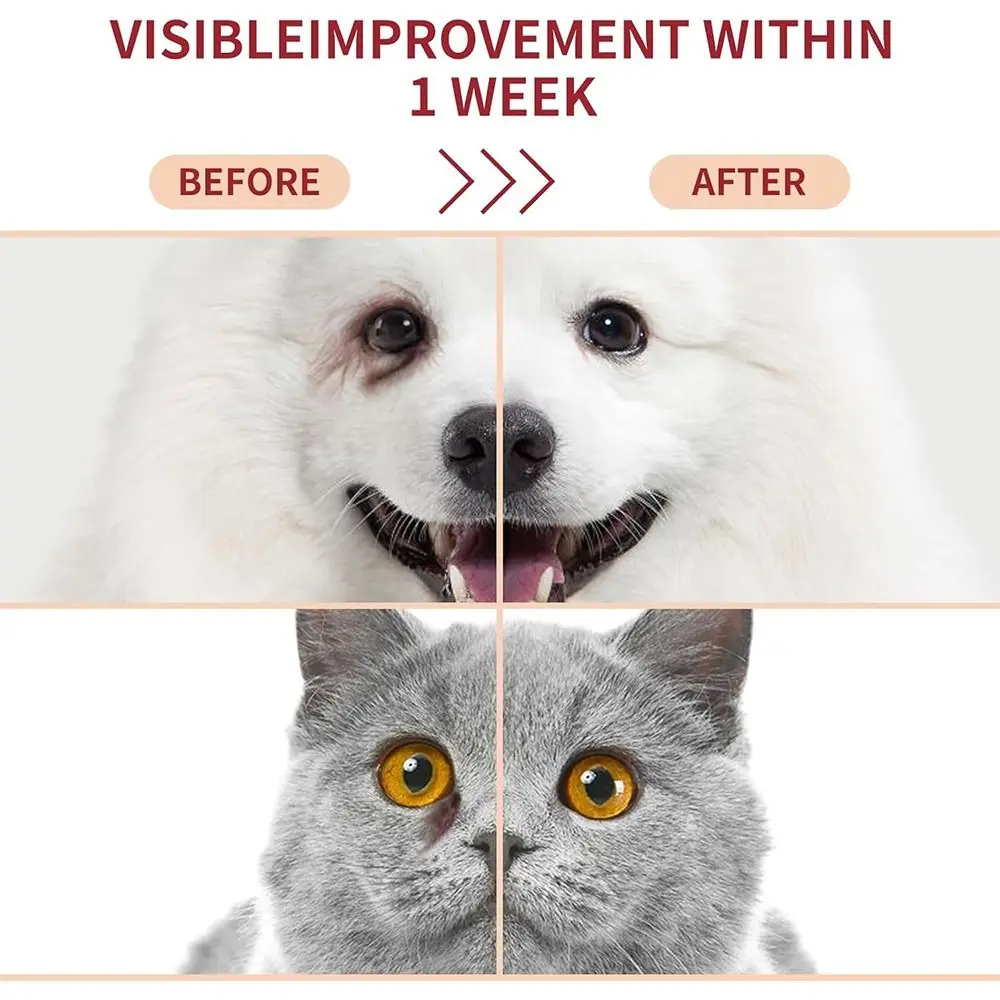 with Professional Brush Pet Tear Stain Remover Balm Safe Gentle Removes Tear Stains Eye Care Reduces Redness