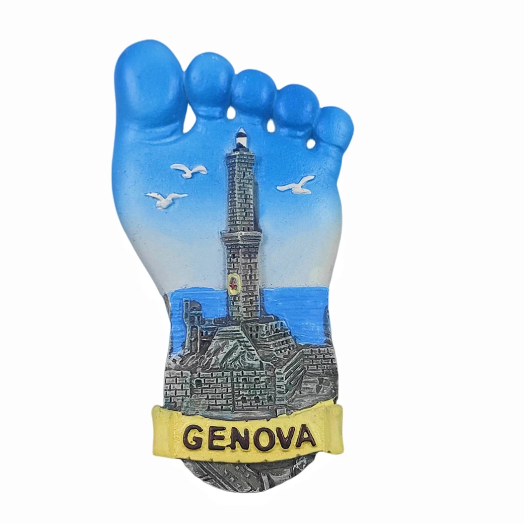Magnete Frigorifero 3D Genova Italia - Souvenir In Resina, Decorazione Casa 7x8cm - Foto 8