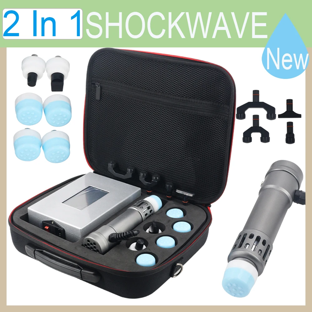 

2023 New Shockwave Therapy Machine Physiotherapy Equipment 2 In 1 Chiropractic Shock Wave Muscle Relax Body Massage Health Care