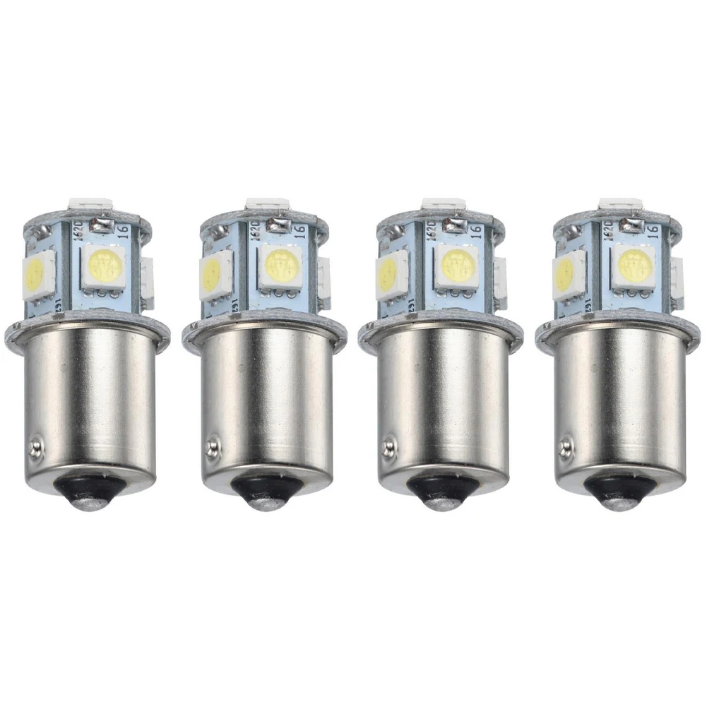 

4pcs Car Bulbs 800LM 8W Automobiles Parts Brake Light DC 12V Parking Light Stop Light White 6000K 8 SMD 5050 LED