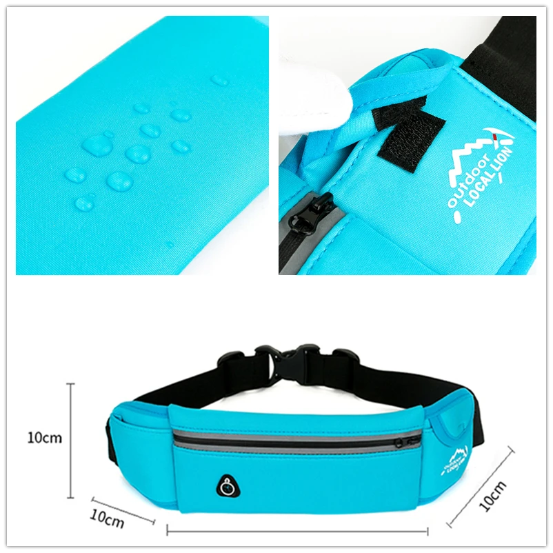 INOXTO IN6619 Newest Unisex Running Canvas Waist Bag Waterproof Portable Sport Belt for Men and Women Fitness Accessory Marathon