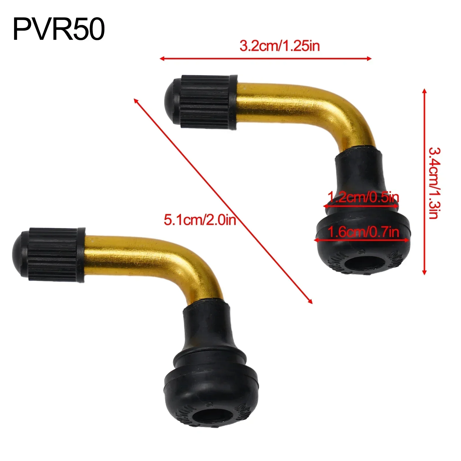 Tubeless Tyre Valve Stems For Electric Scooter Bike PVR70 60 50 45 Degree Electric Bicycle Nozzle Valve Accessories 2pcs