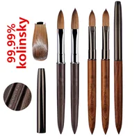1PCS Kolinsky Acrylic Nail Brush Set 3D Pure Handmade Nail Brushes For Acrylic Application Professional Nail Art Brush 1