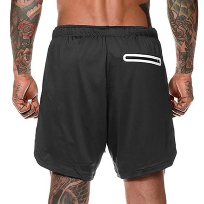 Fitness Workout Sports Shorts For Men 2 In 1 Running Beach Sweatpants Jogging Gym Sportswear