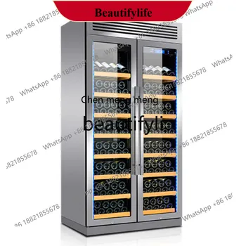 AB02 Constant Temperature Wine Cabinet Double Door Tempered Glass Wine Cabinet for Restaurant Display Refrigerated Wine Cabinet