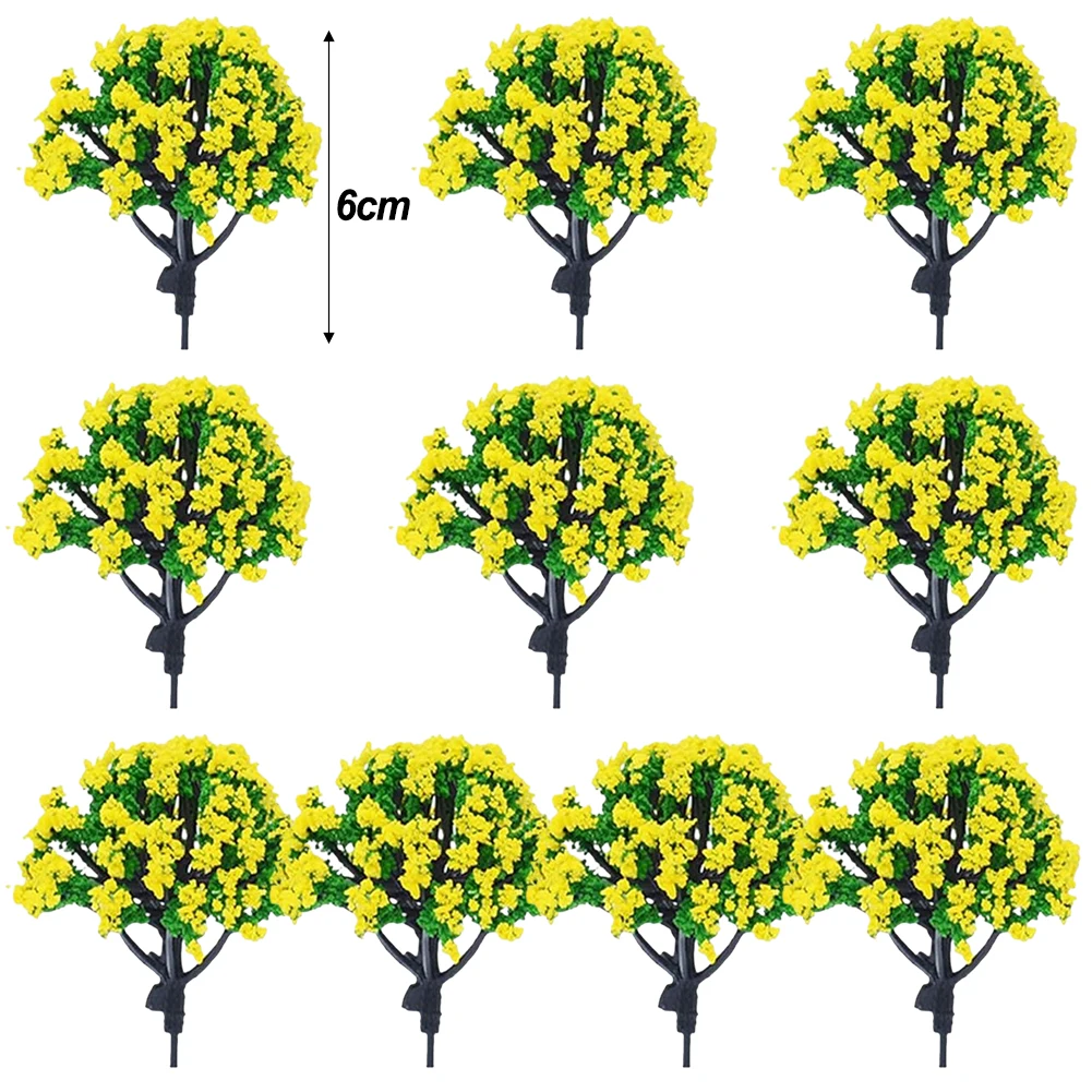 

10pcs Model Trees Artificial Miniature Tree For Train Forest Diorama Scenery Layout Model Scenery Railroad Building Landscape