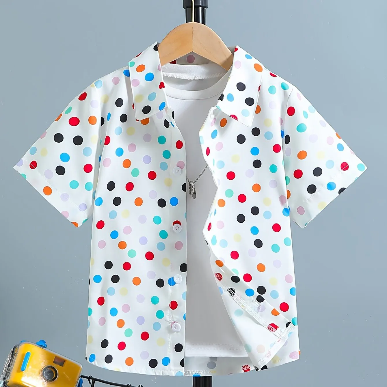 Kids Shirts Casual Loose Fit Shirt Kids Clothes Short Sleeve Cool Cozy Summer Beach for Boys And Girls Holiday Wear Children Blouses