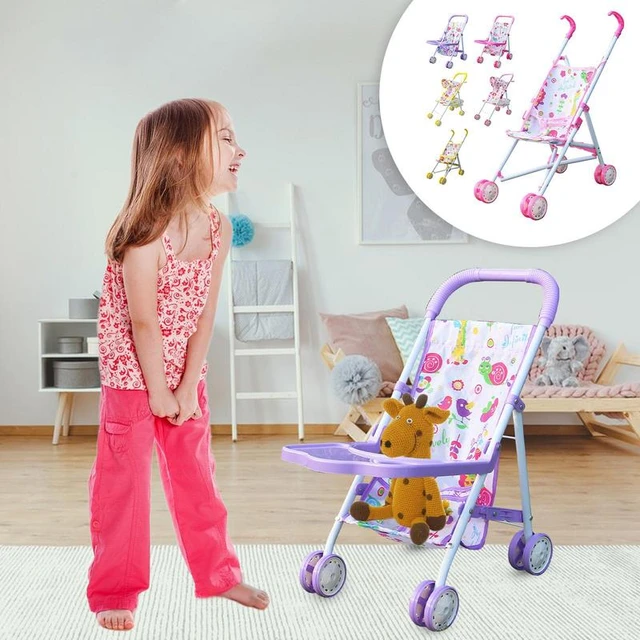 Poussette Jouet | Poussette de poupée pour Enfant avec Panier inférieur |  Accessoires de poupée pour Fille à partir de 3 Ans