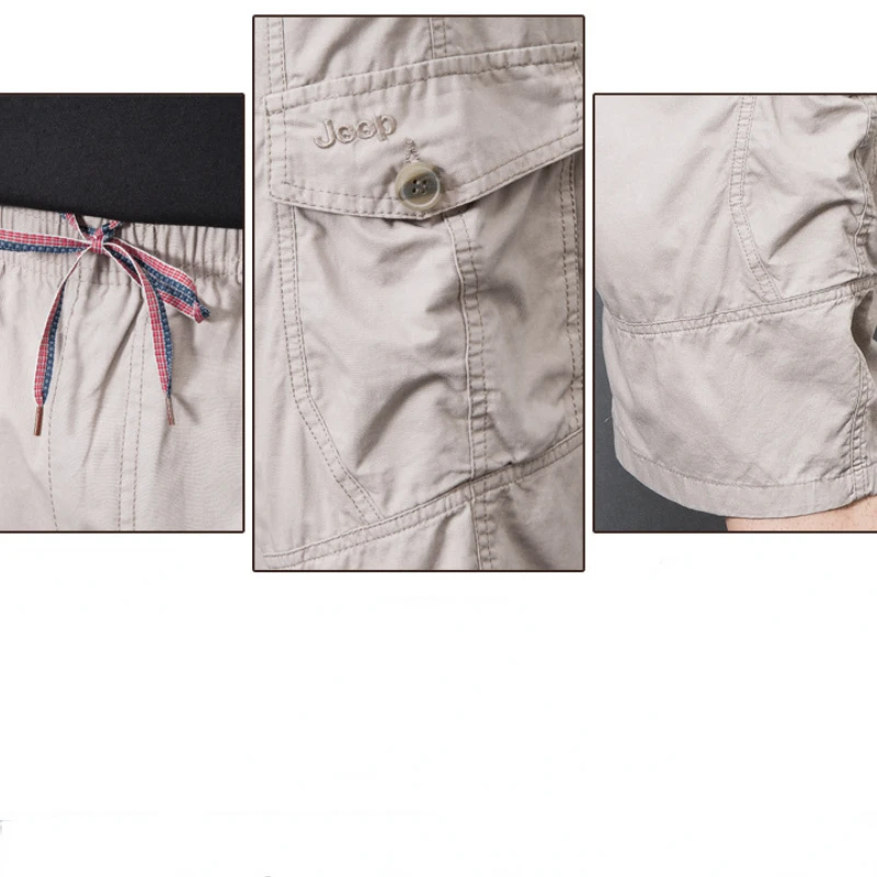 Oversized Summer Men Cotton Shorts Loose Casual Cargo Pants Sweatpants Plus Size Gym Shorts Cropped Trouser Men Clothing