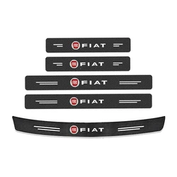 Premium Carbon Fiber Car Door Threshold Protector Stickers - Waterproof and Durable (Fiat - 5pcs)