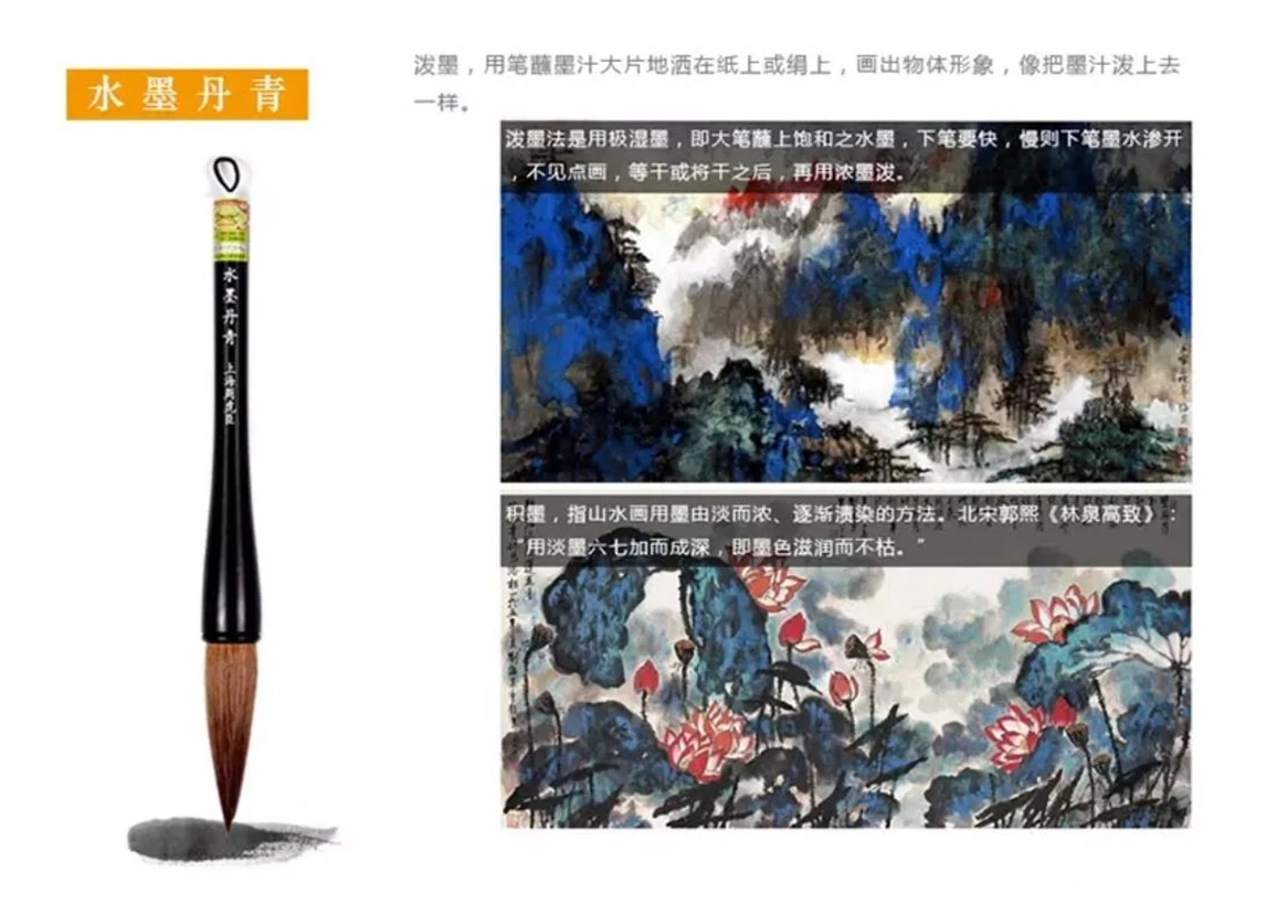 중국 유명 브랜드 호랑이 수제 그림, 물 잉크 스플래시 잉크 서예, 큰 공식 일반 스크립트 브러시, Shuimodanqing