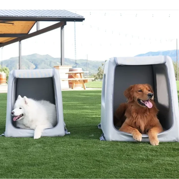

Customized Size Portable Inflatable Pet Kennel Carrier Transport Inflatable Travel Dog Box Cages
