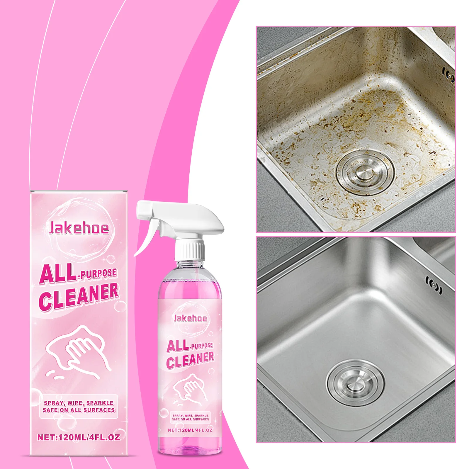 Gentle cleaning kitchen appliance desktop stains multifunctional household cleaner