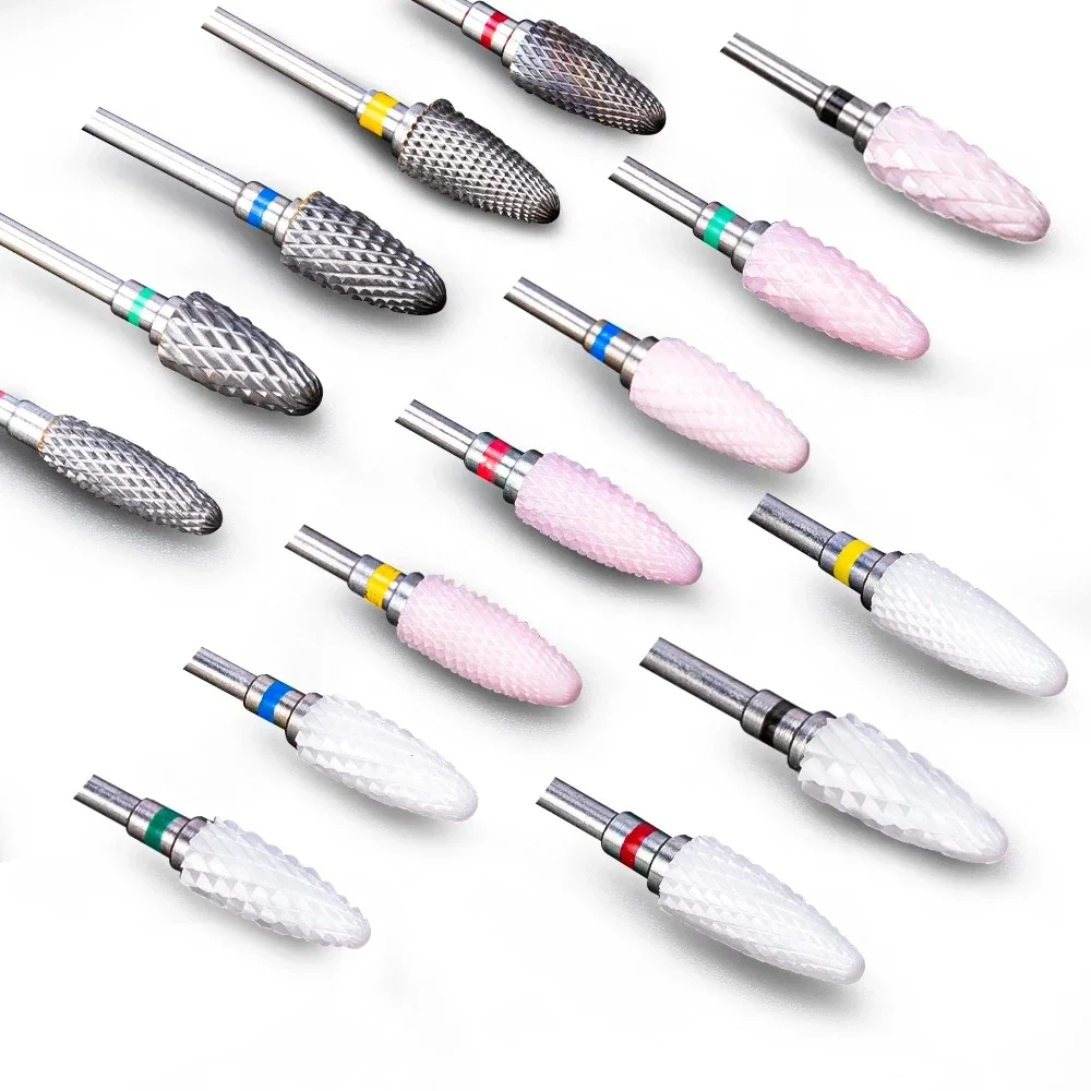 Ceramic Carbide Nail Drill Bit Rotate Burr Milling Nail Cutter Bits Electric Drill Machine For Manicure Pedicure Tools 5
