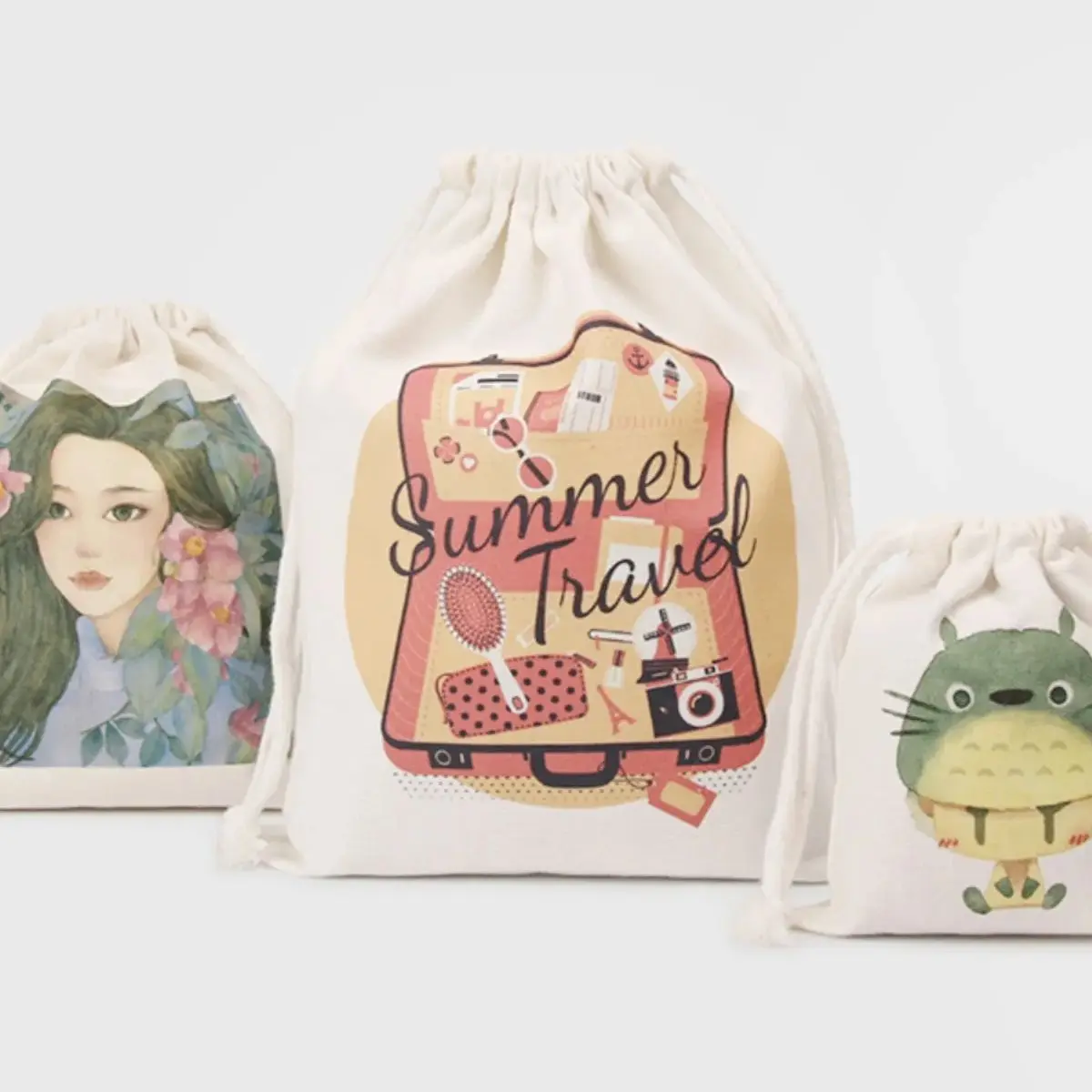 

Custom logo picture environmental canvas tote shopping bag