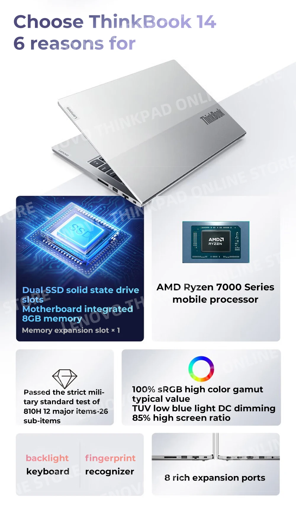 LENOVO ThinkBook 14: AMD Ryzen 5, 16GB RAM, 512GB SSD, 14