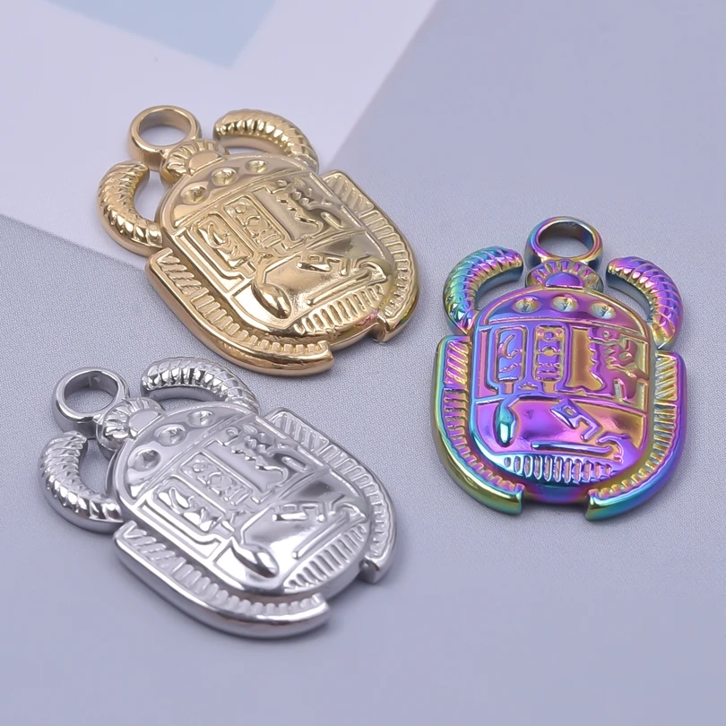 

Cute Beetle Insect Charms Stainless Steel High Quality Women Necklace Pendant Jewelry Making DIY Vintage Earring Craft Supplies