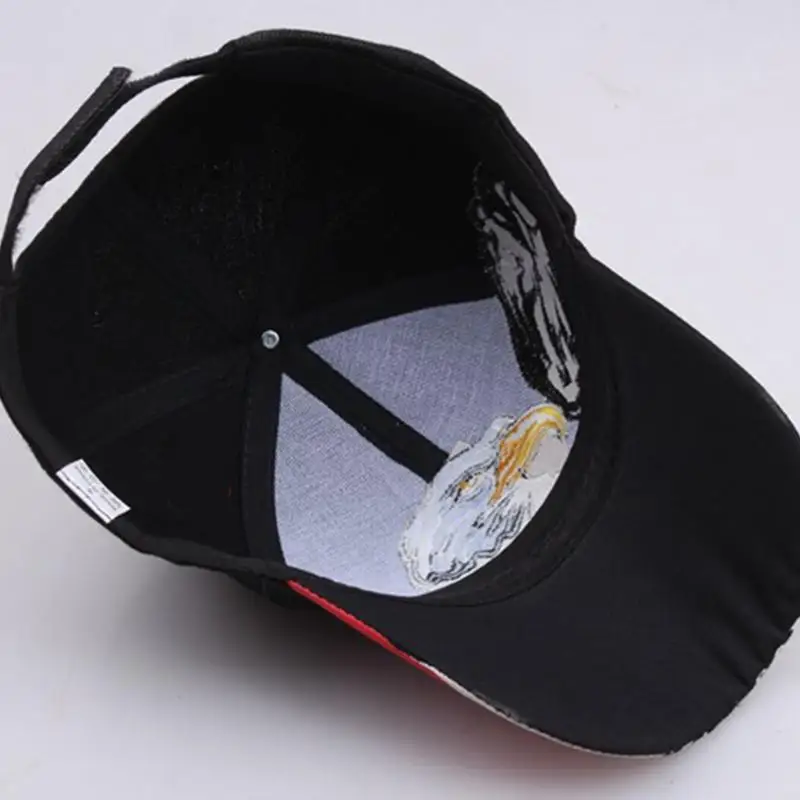 Embroidered Baseball Caps Cool Breathable Eagle And Flag Camo Trucker Hat Unisex Patriotic Embroidered Sunscreen Hat Adjustable