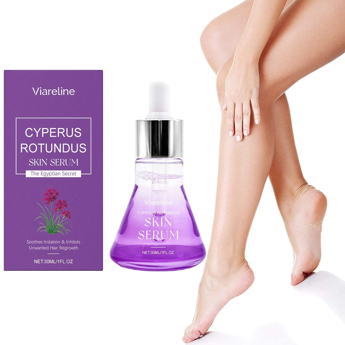 Cyperus Rotundus Skin Serum, Cyprus Rotundus Oil for Hair Reducing,Natural Gentle Shaving Oil for Women Moisturising Soothing