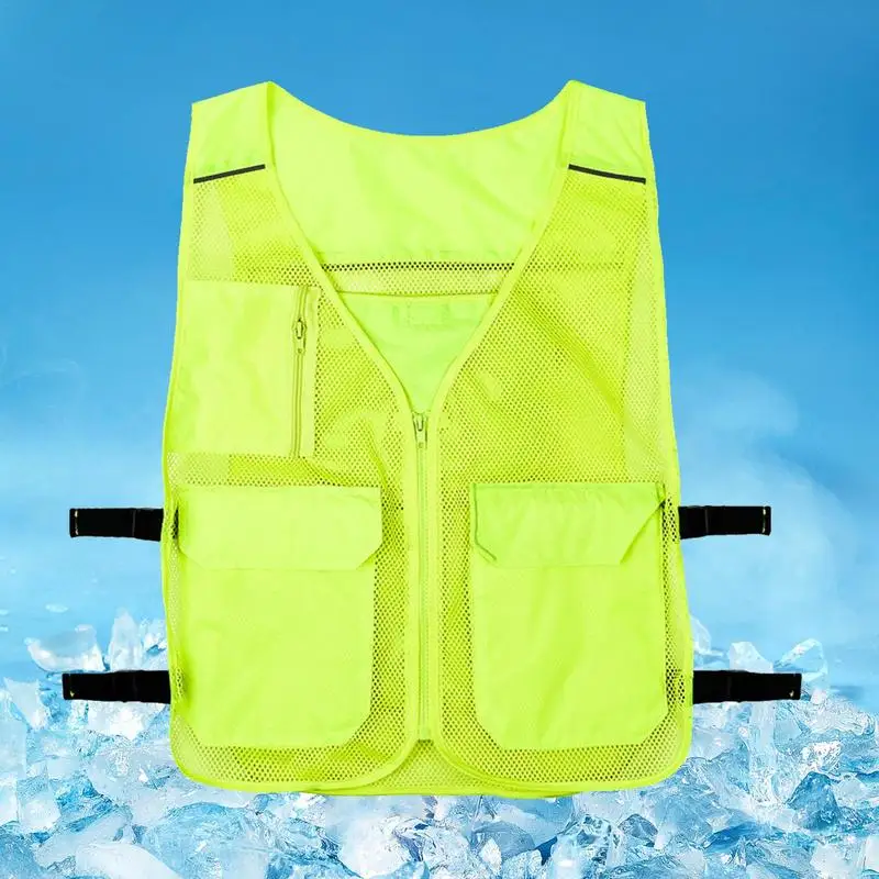 Ice Cooling Vest Ice Pack Cooling Vests For Body AC Vest Summer Adjustable Cold For Men Women Hot Weather