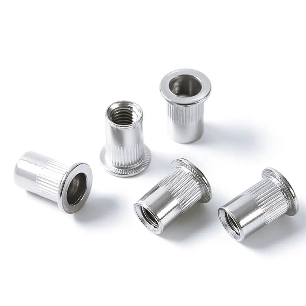 Description Picture 5 of item10pcs Metalworking Accessory Rivet Nut M3 M4 M5 M6 M8 M10 M12 Threaded Rivet Stainless Steel Rivnut Flat Head Insert Nutsert Cap