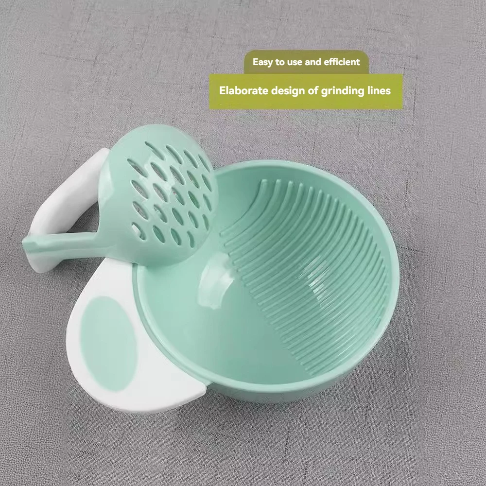 Baby Food Grinder Manual Fruit Puree Food Two-Piece Tool Cooking Bowl Conditioner Grinding Bowl Holiday Gifts