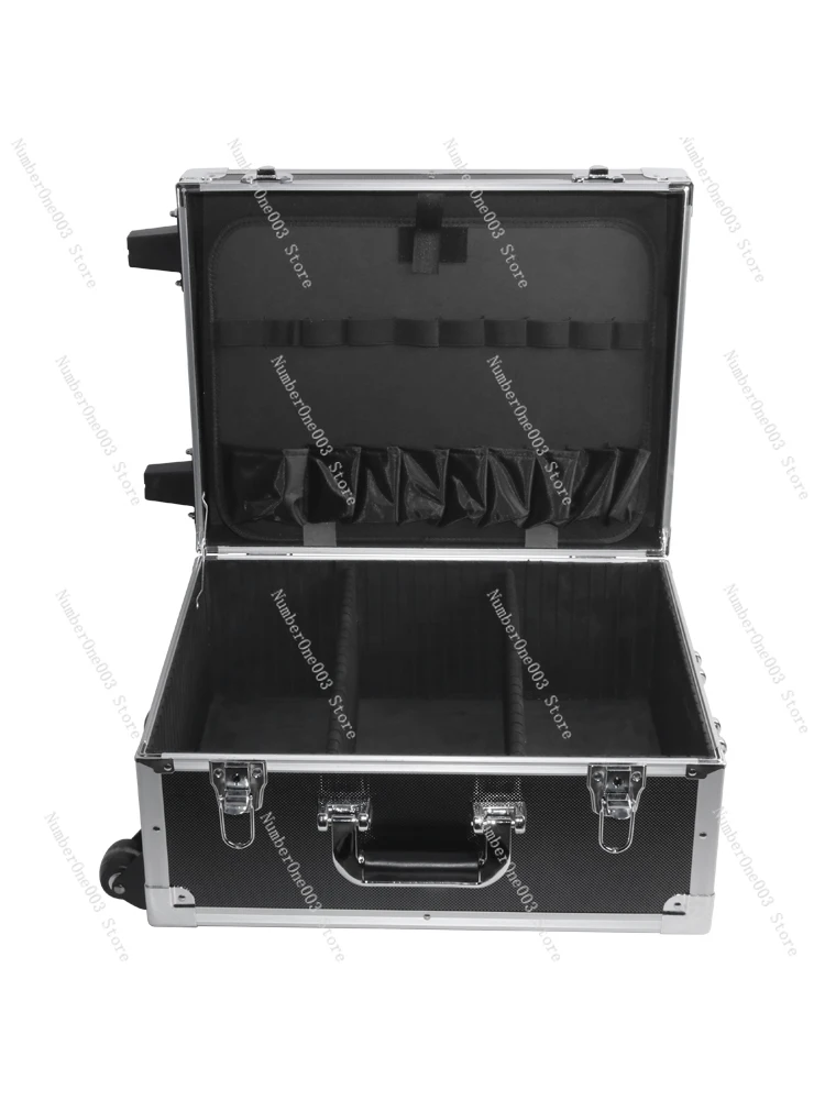 

Aluminum Alloy Pull Rod Type Toolbox Flight Case Home Equipment Equipment Hardware Large Size Storage Box Aluminum Case